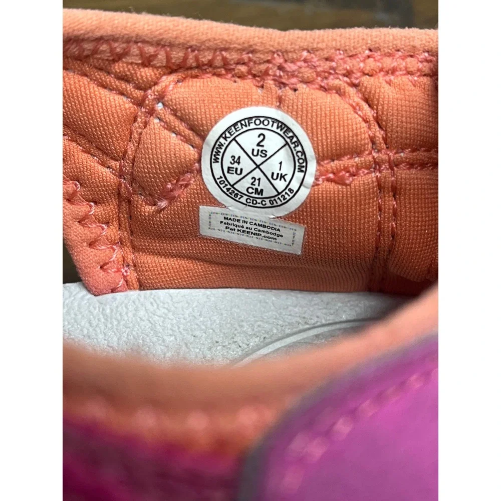 Keen Newport H2 Kids Water Sandals Pink Orange Size 2 1014267 Hiking Shoes